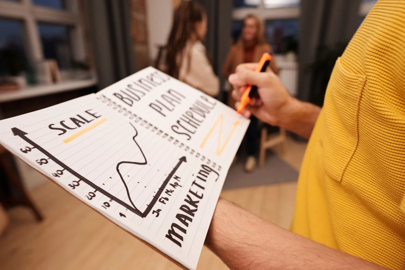 Professional analyzing business performance metrics