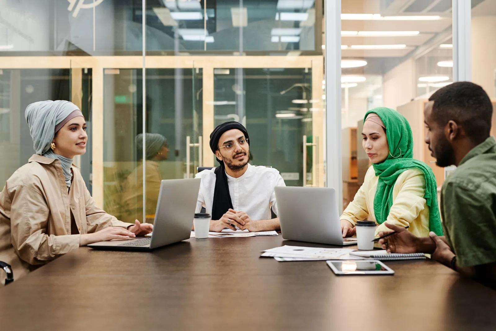 Diverse team of professionals collaborating